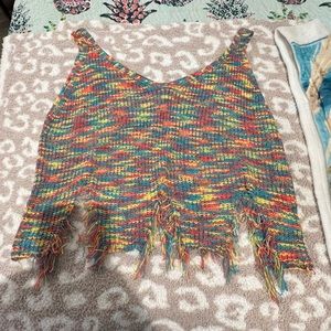 shein distressed crop tank